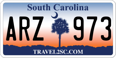 SC license plate ARZ973