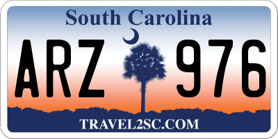 SC license plate ARZ976