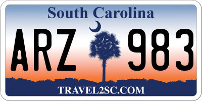 SC license plate ARZ983