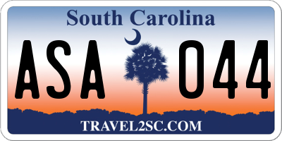 SC license plate ASA044