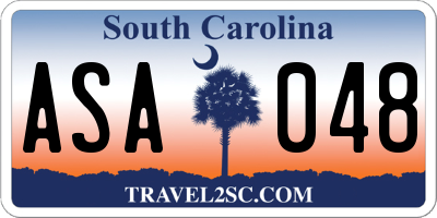 SC license plate ASA048