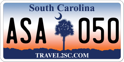SC license plate ASA050