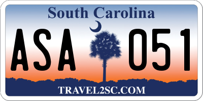 SC license plate ASA051