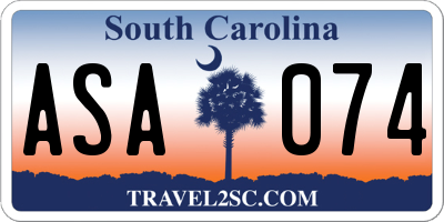 SC license plate ASA074