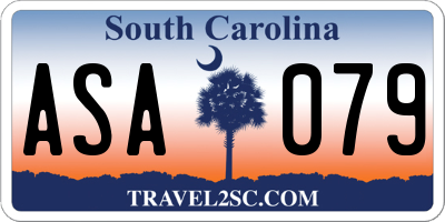 SC license plate ASA079