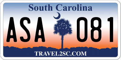 SC license plate ASA081
