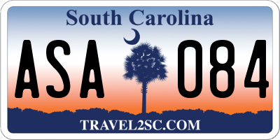SC license plate ASA084