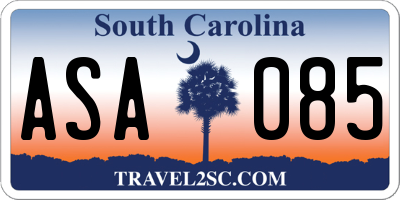 SC license plate ASA085