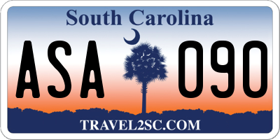 SC license plate ASA090