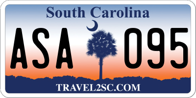 SC license plate ASA095
