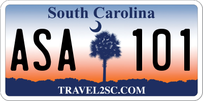 SC license plate ASA101