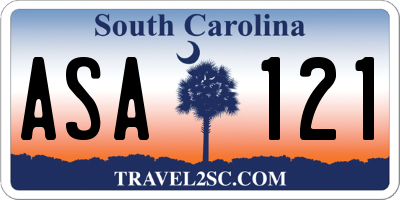 SC license plate ASA121