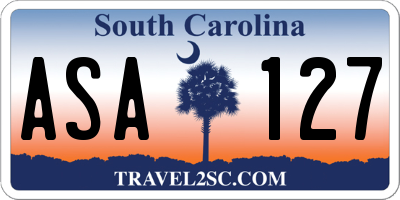 SC license plate ASA127