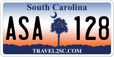 SC license plate ASA128