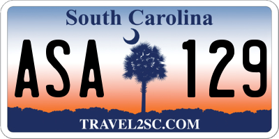 SC license plate ASA129