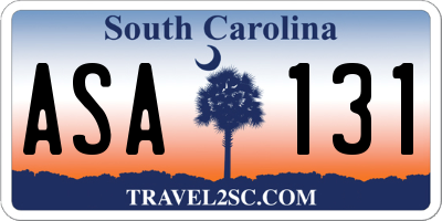 SC license plate ASA131