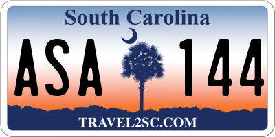 SC license plate ASA144