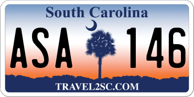 SC license plate ASA146