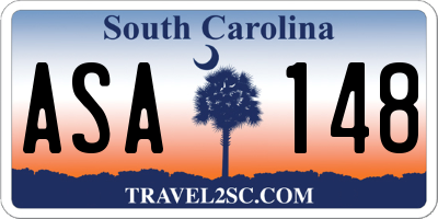 SC license plate ASA148