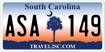SC license plate ASA149
