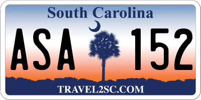 SC license plate ASA152