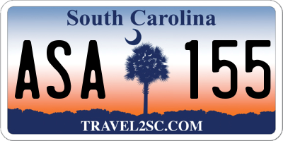 SC license plate ASA155