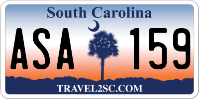 SC license plate ASA159