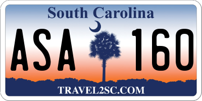 SC license plate ASA160