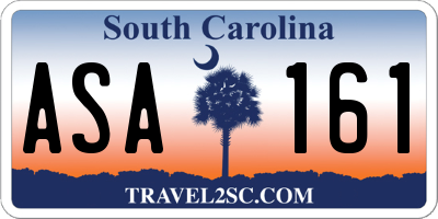 SC license plate ASA161