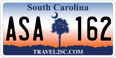 SC license plate ASA162