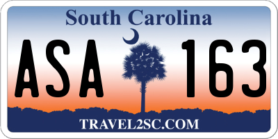 SC license plate ASA163