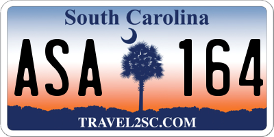 SC license plate ASA164