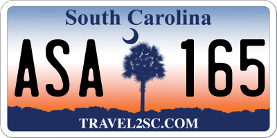 SC license plate ASA165