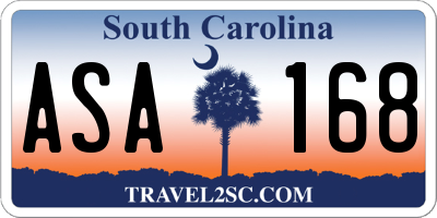SC license plate ASA168