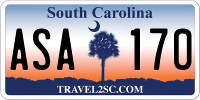 SC license plate ASA170