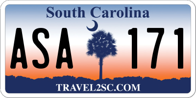 SC license plate ASA171