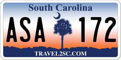 SC license plate ASA172
