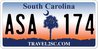 SC license plate ASA174