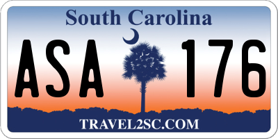 SC license plate ASA176