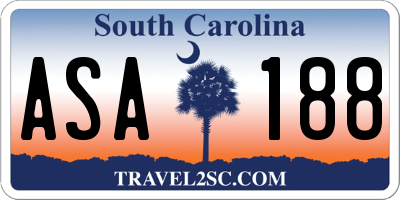 SC license plate ASA188