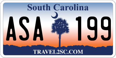 SC license plate ASA199
