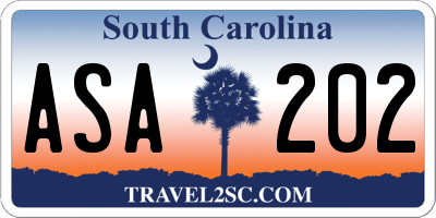 SC license plate ASA202