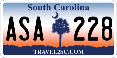 SC license plate ASA228