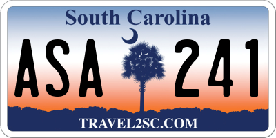 SC license plate ASA241