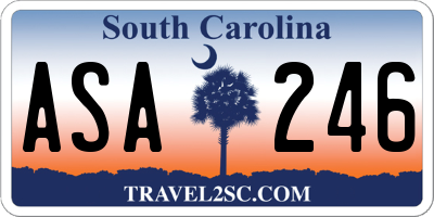 SC license plate ASA246