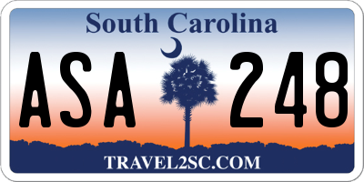 SC license plate ASA248