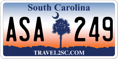SC license plate ASA249