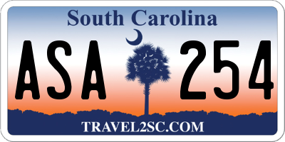 SC license plate ASA254