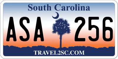 SC license plate ASA256