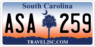 SC license plate ASA259